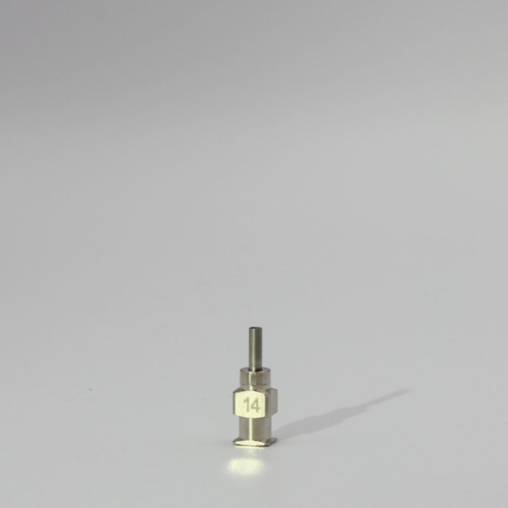 Precision Metal Tips 14G L6mm ID1.64  (Box of 12)