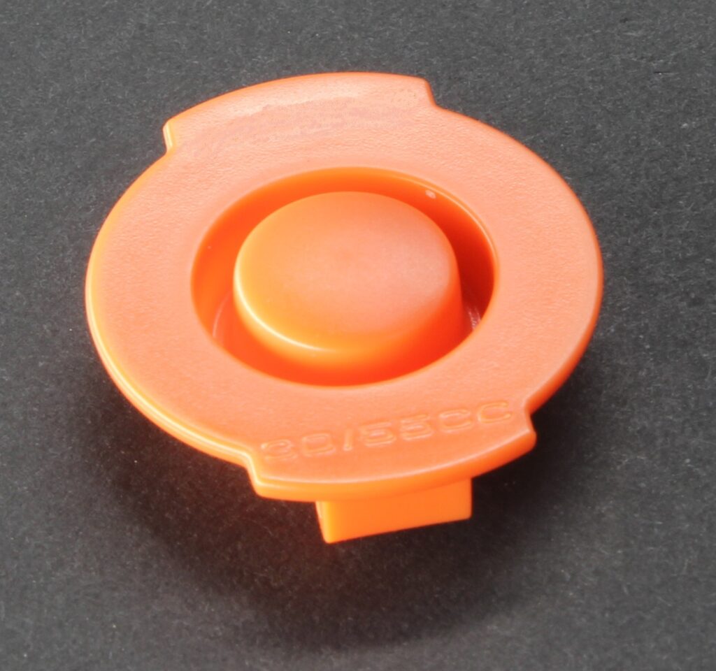 AccuDose End Cap 30/55cc Red (Box of 50)