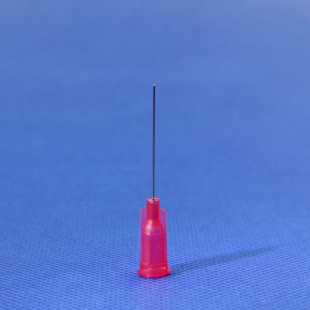 Precision Stainless Steel Tips 25G L25mm ID0.26mm Red (Box of 50)